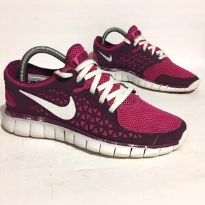 Nike Free  395914-600 Purple Pink Running Shoes Sneaker Lace up Womens Sz 7.5